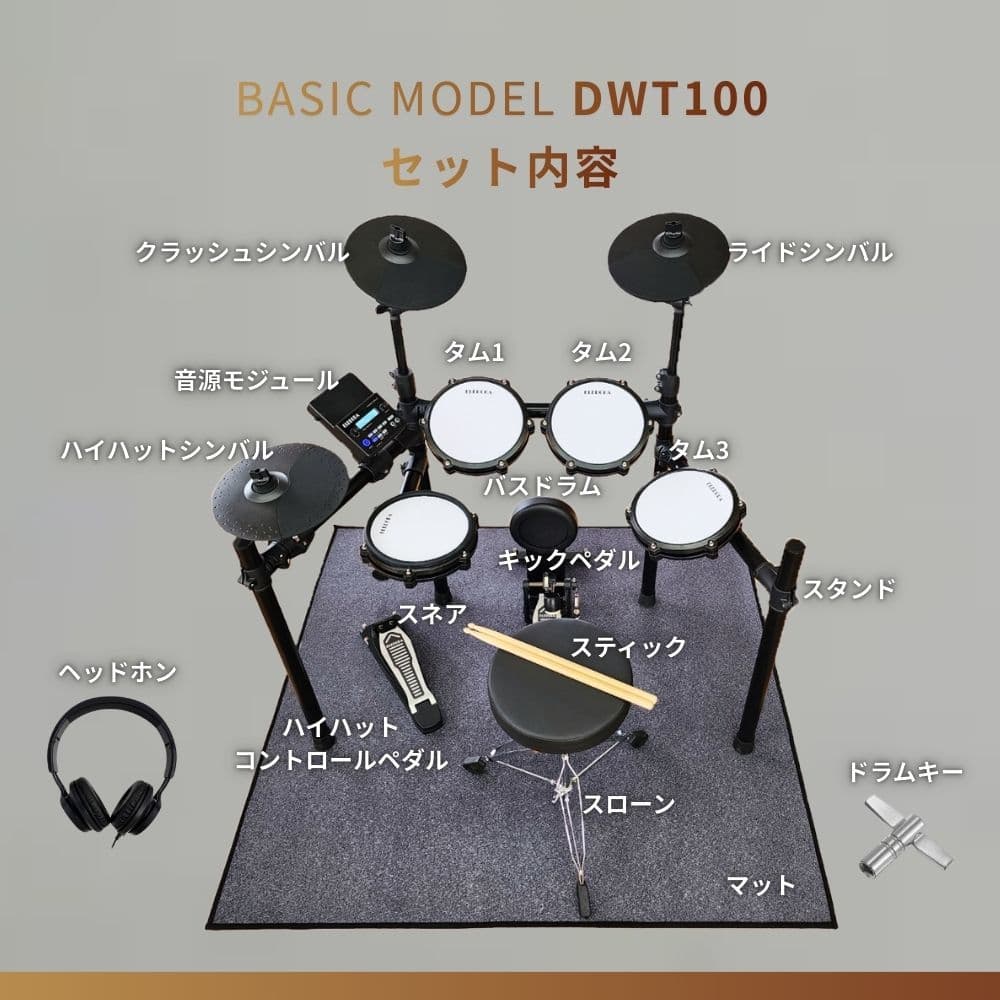 DWT-100(3シンバル)セット内容