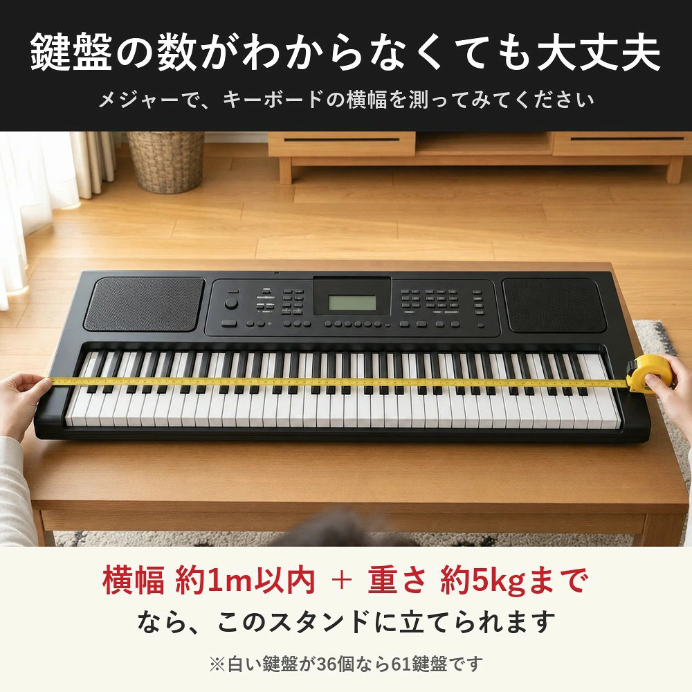 鍵盤の数が分からなくても